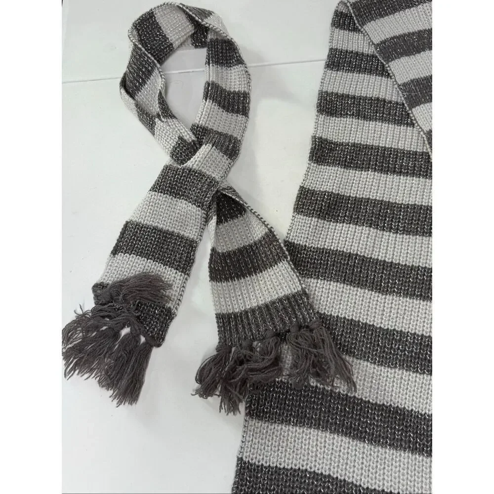 Set of 2 Skarves Adult/ Kids Stripped Gray
